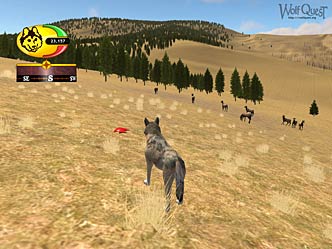 Screenshot of Wolf watching elk