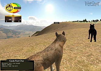 Screenshot of Wolves standing on a ridge