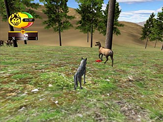 Screenshot of Wolf chasing deer